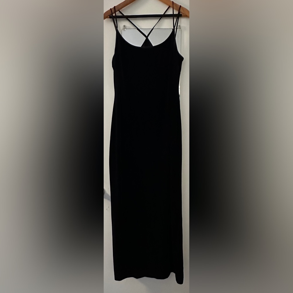 Vintage Ann Taylor black velvet formal / black tie dress